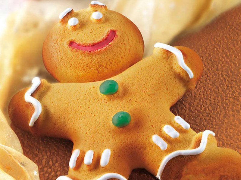 Die Silikon Backform Grittibänz ist eine föhliche Backform zum backen von Schokoladekuchen oder Lebkuchen. Die Silikonform Mr Ginger ist eine typische Lebkuchen-Figur für die Festtage.